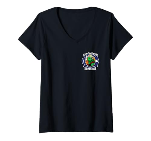 Damen Feuerwehr Schildkröte 40595 T-Shirt mit V-Ausschnitt Damen Feuerwehr Schildkröte 40595 T-Shirt mit V-Ausschnitt von Feuerwehr Wache 40595