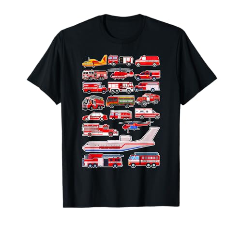 Feuerwehrauto Feuerwehrmann Notfall Kinder Einsatzfahrzeuge T-Shirt Feuerwehrauto Feuerwehrmann Notfall Kinder Einsatzfahrzeuge T-Shirt von Feuerwehrauto Feuerwehrmann Einsatzfahrzeug Kinder