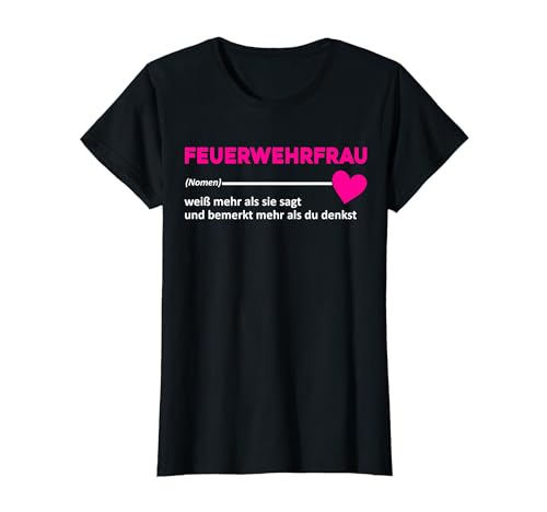 Freiwillige Feuerwehr Frauen Feuerwehrfrau Herz T-Shirt Freiwillige Feuerwehr Frauen Feuerwehrfrau Herz T-Shirt von Feuerwehrfrau Geschenke und Kostüm Für Damen
