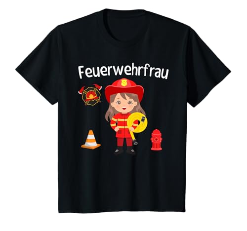 Feuerwehrfrau Mädchen Freiwillige Feuerwehr T-Shirt von Feuerwehrfrau Nachwuchs für Kinder