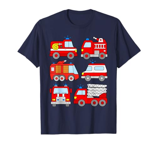 TShirt Feuerwehrauto Kinder Baby Feuerwehr Blaulicht Jungen T-Shirt TShirt Feuerwehrauto Kinder Baby Feuerwehr Blaulicht Jungen T-Shirt von Feuerwehrmann Designs für Kinder und Erwachsene
