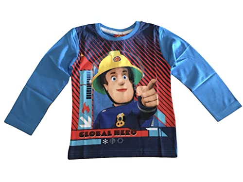 Feuerwehrman Sam Langarmshirt (122 - ca. 7 Jahre, blau) von Fireman Sam