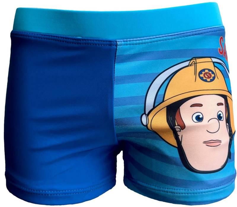 Feuerwehrmann Sam Boxer-Badehose Jungen Badehose Schwimmboxer Fireman Sam 110 116 128 von Feuerwehrmann Sam