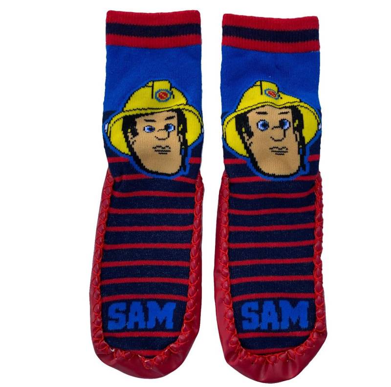 Feuerwehrmann Sam Feuerwehrmann Sam Jungen Strümpfe mit Sohle bequeme Hausschuhe Gr. 27 28 29 30 31 32 33 34 Hüttenschuhe KITA + Schule Hausschuh von Feuerwehrmann Sam