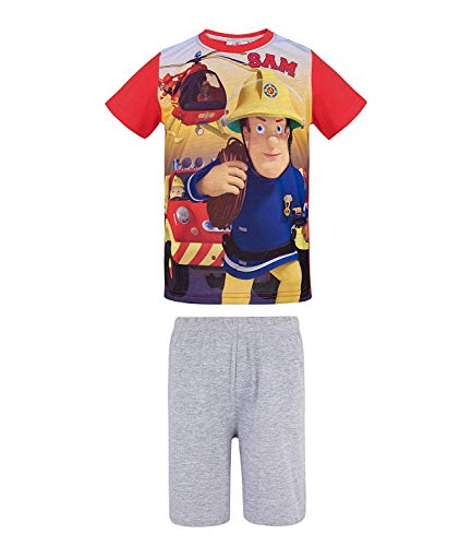 Feuerwehrmann Sam Jungen Shorty-Pyjama - rot - 116 von Fireman Sam