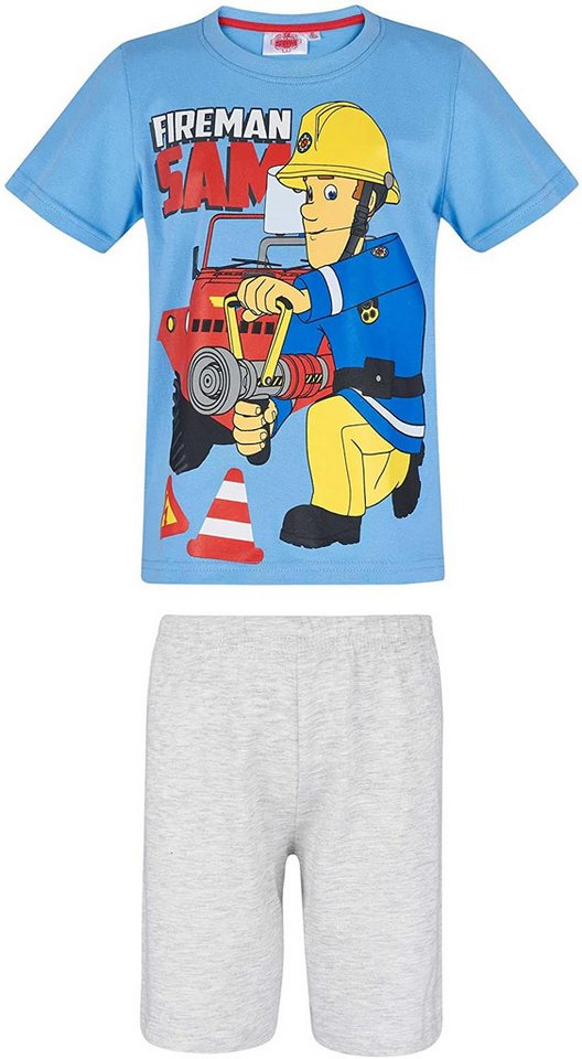 Feuerwehrmann Sam Pyjama Feuerwehrmann Sam kurzer Schlafanzug 4 5 6 7 8 Jahre von Feuerwehrmann Sam