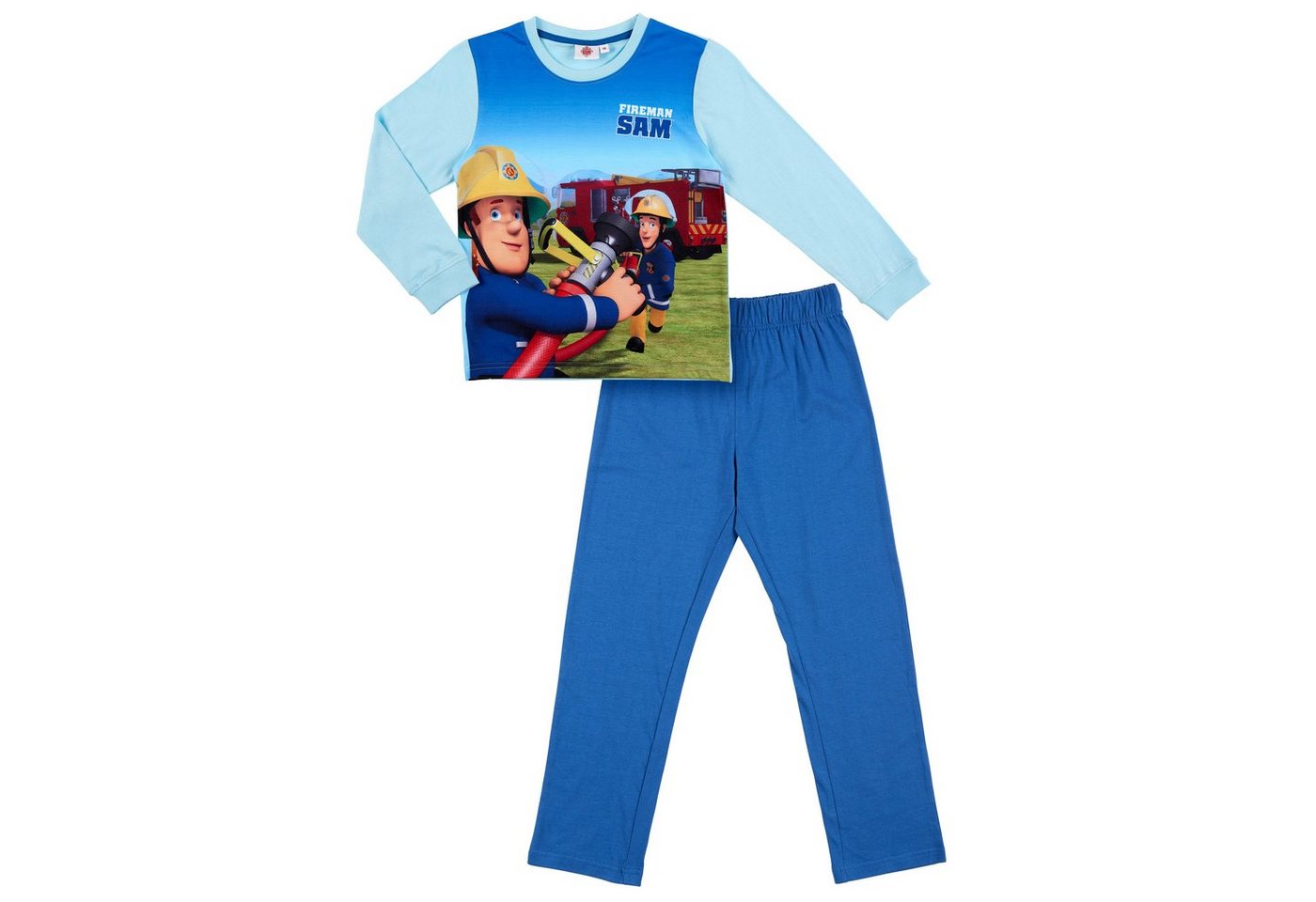 Feuerwehrmann Sam Schlafanzug Feuerwehrmann Sam Jungen Schlafanzug Pyjama mit Feuerwehrauto von Feuerwehrmann Sam