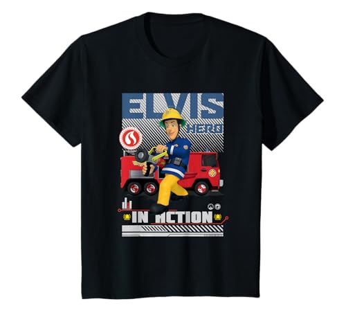 Kinder Feuerwehrmann Sam T-Shirt, Elvis, viele Größen+Farben T-Shirt von Fireman Sam