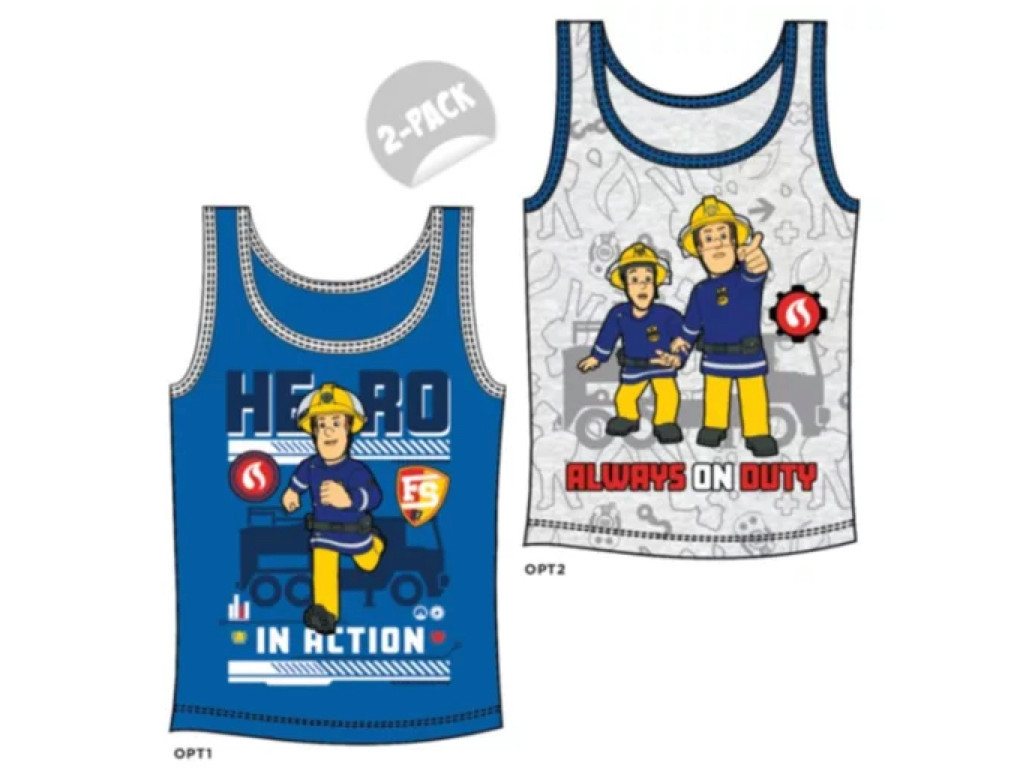 Feuerwehrmann Sam Unterhemd 2er Pack mit Feuerwehrmann Sam Motiven von Feuerwehrmann Sam