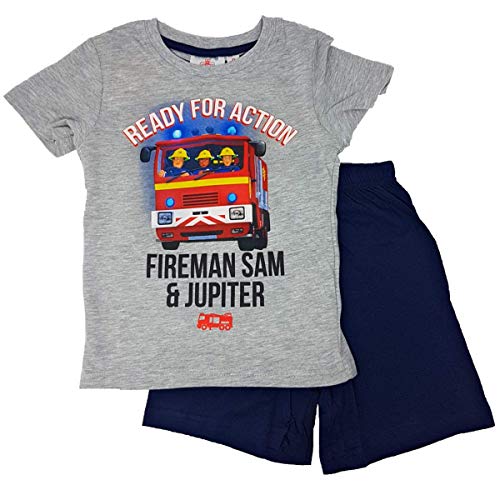 Feuerwerhmann Sam Schlafanzug Pyjama (Grau, 98) von Fireman Sam