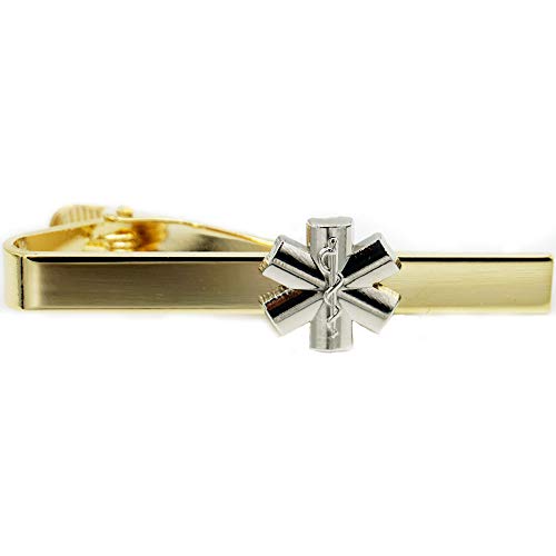 Rettungsdienst | Krawattennadel | Clipverschluss | Applikation Star of Life gold | Ausgeh-Uniform | edle Optik | festliche Anlässe | Geschenk Ehrung Beförderung | DRK Rotes Kreuz | von Feuerwehrstore