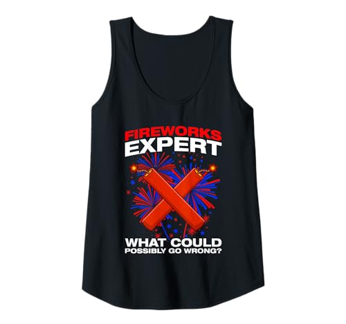 Damen Fireworks Expert Feuerwerk Pyrotechniker 4th of July Tank Top Damen Fireworks Expert Feuerwerk Pyrotechniker 4th of July Tank Top von Feuerwerk Böllern Sprüche & Pyrotechniker Outfit