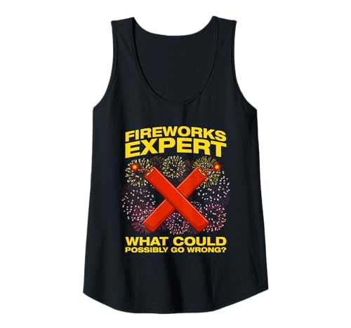 Damen Fireworks Expert Feuerwerk Pyrotechniker 4th of July Tank Top Damen Fireworks Expert Feuerwerk Pyrotechniker 4th of July Tank Top von Feuerwerk Böllern Sprüche & Pyrotechniker Outfit