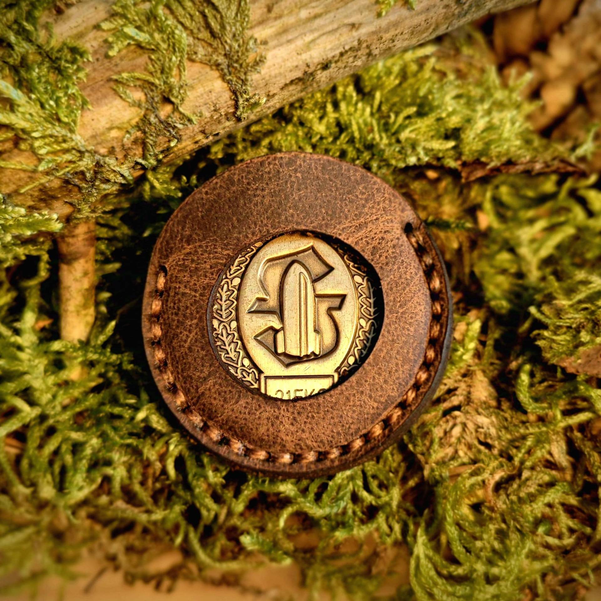 Leder Coinhülle/Münzhülle Bundeswehr von Feuerwerker