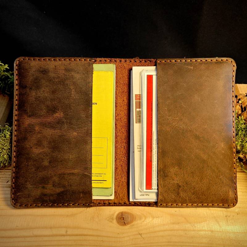Etui Leder, Lederetui, Kartenetui, Portemonnaie, Schießbuch, Impfbuch, Challange Coin, Coincheck, Mappe, Ausweis, Ausweisetui, Bundeswehr von Feuerwerker