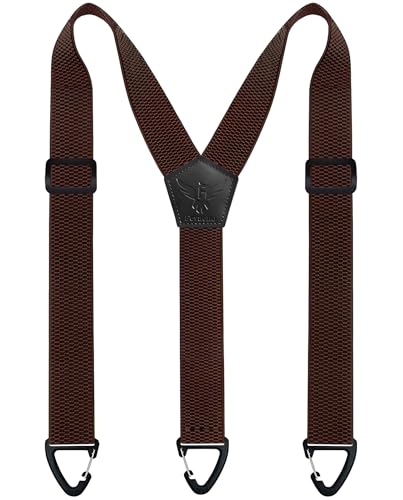 Fevaeno Herren-Hosenträger mit dreieckiger Anti-Rutsch-Schnalle, längenverstellbar, elastische Hosenträger für Damen und Herren, Y-Braun, One size Fevaeno Herren-Hosenträger mit dreieckiger Anti-Rutsch-Schnalle, längenverstellbar, elastische Hosenträger für Damen und Herren, Y-Braun, One size von Fevaeno