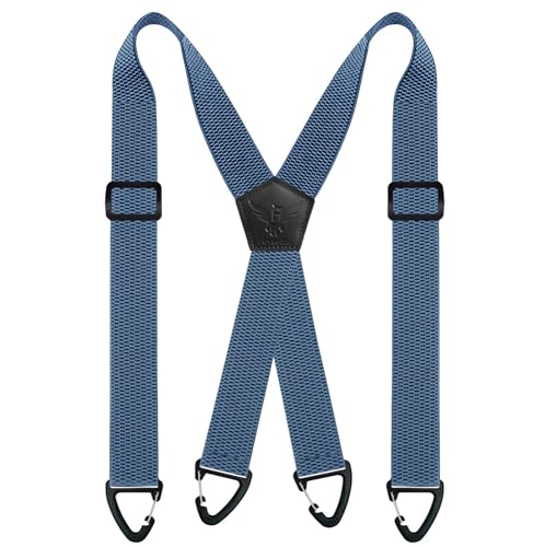 Fevaeno Hosenträger Herren Breit 4cm Anti-Rutsch-Schnalle Einstellbar und Elastische Einheitsgröße Hosenträger für Herren und Damen XBlau Fevaeno Hosenträger Herren Breit 4cm Anti-Rutsch-Schnalle Einstellbar und Elastische Einheitsgröße Hosenträger für Herren und Damen XBlau von Fevaeno
