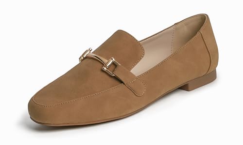 Feversole Damen Fashion Trim Deco Loafer Hausschuhe, D'orsay Loafer Kamel 39 EU von Feversole