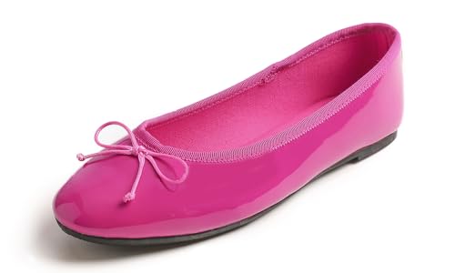 Feversole Damen Klasssische Ballerinas Lack Balerinaschuhe Flach Damenschuhe von Feversole