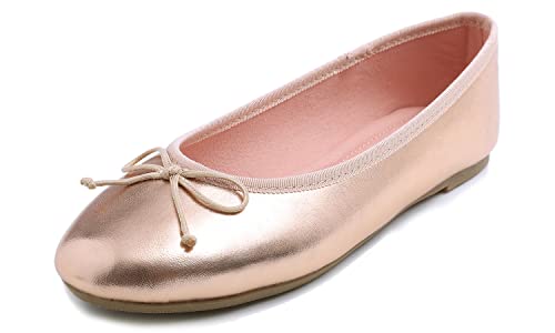 Feversole Damen Klasssische Ballerinas Lack Balerinaschuhe Flach Damenschuhe von Feversole