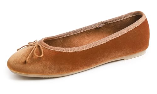 Feversole Damen Klasssische Ballerinas Samt Balerinaschuhe Flach Damen Schuhe Samt Kamel 37 EU Feversole Damen Klasssische Ballerinas Samt Balerinaschuhe Flach Damen Schuhe Samt Kamel 37 EU von Feversole