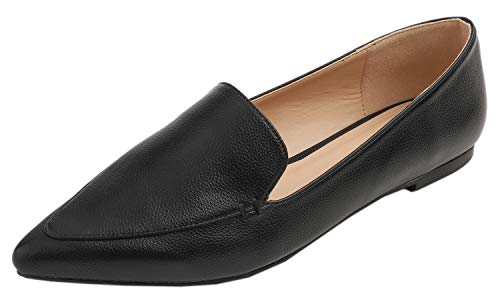 Feversole Flache Ballerinas mit Komfort Einlegesohle,Spitze Flache Schuhe，Klassische Ballerinas Profilsohle von Feversole