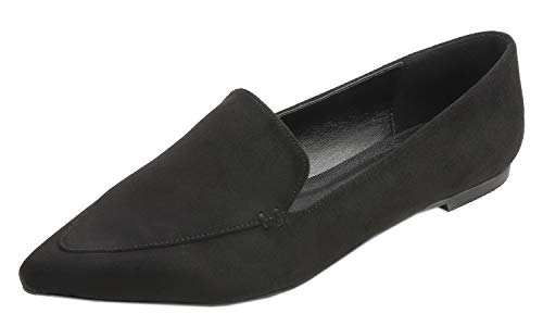 Feversole Flache Ballerinas mit Komfort Einlegesohle,Spitze Flache Schuhe，Klassische Ballerinas Profilsohle von Feversole