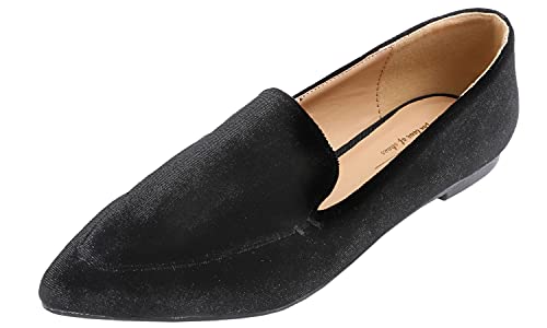 Feversole Flache Schuhe für Damen,Spitze Flache Schuhe，Klassische Ballerinas Profilsohle von Feversole