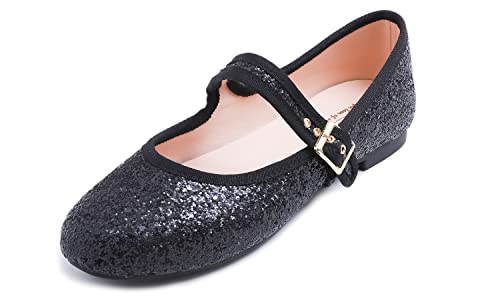 Feversole Mary Jane Halbschuhe,Flach Freizeit Tanzschuhe,Freizeit Ballerinas Runde Zehenkappe Niedrig Flache Schuhe von Feversole