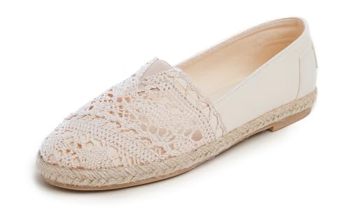 Feversole Round Toe Crochet Jute Balle, Ballett-Häkelflatschen Bequeme und atmungsaktive Schuhe für Frauen Beige Segeltuch Stricken Häkeln Jute Größe 41 EU Feversole Round Toe Crochet Jute Balle, Ballett-Häkelflatschen Bequeme und atmungsaktive Schuhe für Frauen Beige Segeltuch Stricken Häkeln Jute Größe 41 EU von Feversole