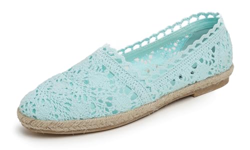 Feversole Round Toe Crochet Jute Balle, Ballett-Häkelflatschen Bequeme und atmungsaktive Schuhe für Frauen Minze Stricken Häkeln Jute Größe 41 EU Feversole Round Toe Crochet Jute Balle, Ballett-Häkelflatschen Bequeme und atmungsaktive Schuhe für Frauen Minze Stricken Häkeln Jute Größe 41 EU von Feversole