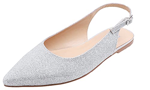 Feversole Slingback erstklassige Damen Ballerina mit Ausgeh-Schuhe Sommer-Schuhe von Feversole