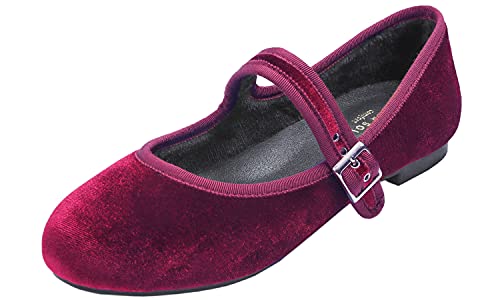 Feversole Velvet Mary Jane Halbschuhe,Flach Freizeit Tanzschuhe Burgund Samt EU 38.5 Feversole Velvet Mary Jane Halbschuhe,Flach Freizeit Tanzschuhe Burgund Samt EU 38.5 von Feversole