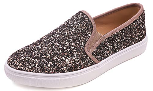 Feversole Women's Featured Canvas Sneaker,Sdamen Schuhe Slip On Sneakers Freizeit Atmungsaktive Fitness Turnschuhe Plattform Air Leichte Outdoor Walking Schuhe von Feversole