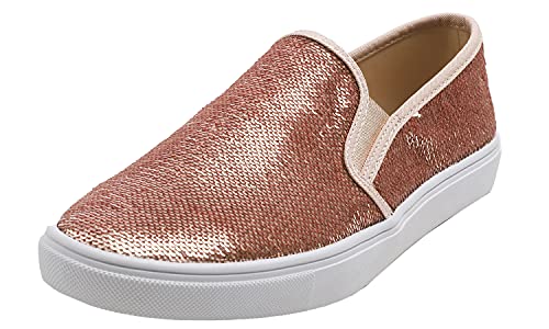 Feversole Women's Featured Canvas Sneaker,Sdamen Schuhe Slip On Sneakers Freizeit Atmungsaktive Fitness Turnschuhe Plattform Air Leichte Outdoor Walking Schuhe von Feversole