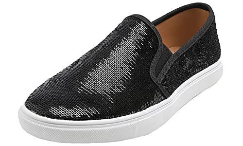 Feversole Women's Featured Canvas Sneaker,Sdamen Schuhe Slip On Sneakers Freizeit Atmungsaktive Fitness Turnschuhe Plattform Air Leichte Outdoor Walking Schuhe von Feversole