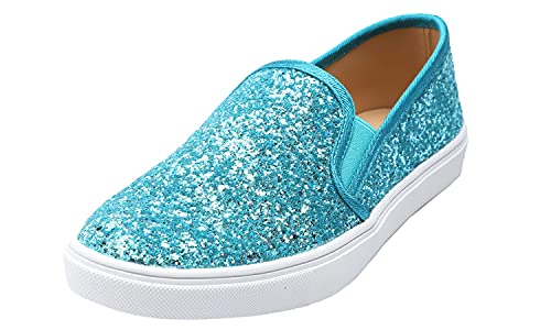 Feversole Women's Featured Canvas Sneaker,Sdamen Schuhe Slip On Sneakers Freizeit Atmungsaktive Fitness Turnschuhe Plattform Air Leichte Outdoor Walking Schuhe von Feversole