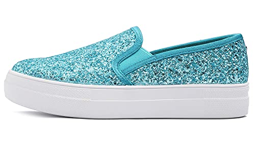 Feversole Women's Featured Canvas Sneaker,Sdamen Schuhe Slip On Sneakers Freizeit Atmungsaktive Fitness Turnschuhe Plattform Air Leichte Outdoor Walking Schuhe von Feversole