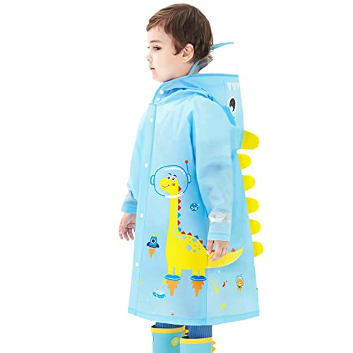 Kinder Regenponcho Regenmäntel Jungen Mädchen Regenjacken, Cartoon Regencape wasserdichte Outdoor Regenbekleidung Mit tragbarer Tasche, 3-4 Jahre von Fewlby