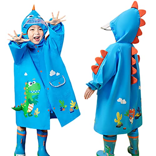 Regenjacken Kinder Regenmäntel Jungen Mädchen Regenponcho wasserdichte Regencape, Cartoon Outdoor Regenbekleidung Mit tragbarer Tasche, 2-3 Jahre von Fewlby