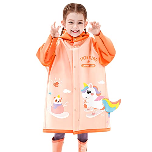 Fewlby Regenmäntel Kinder, Regenponcho Jungen Mädchen wasserdichte Regenjacken Outdoor Regenbekleidung Mit tragbarer Tasche 1-2 Jahre von Fewlby