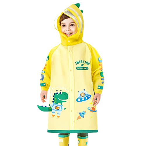 Fewlby Regenmäntel Kinder, Regenponcho Jungen Mädchen wasserdichte Regenjacken Outdoor Regenbekleidung Mit tragbarer Tasche 7-8 Jahre von Fewlby