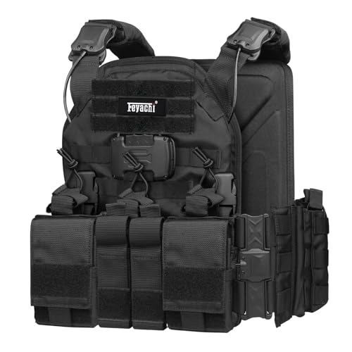 Feyachi TM-20 Taktische Weste für Herren, Paintball Brustschützer Weste, MOLLO System Multifunktionale taktische Schnellwechselweste Feyachi TM-20 Taktische Weste für Herren, Paintball Brustschützer Weste, MOLLO System Multifunktionale taktische Schnellwechselweste von Feyachi