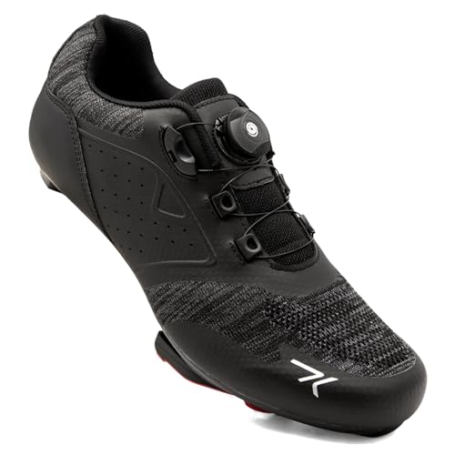 Feyenold Herren Fahrradschuhe Damen Radsport Schuhe Kompatibel mit Peloton & Kompatible Installation Look SPD SPD-SL Delta Lock Pedal Reitschuhe Schwarz 39 EU von Feyenold