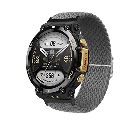 Feysentoe Armband Kompatibel für Amazfit T-Rex 2 Estrazarmband Uhrenarmband(grau) von Feysentoe