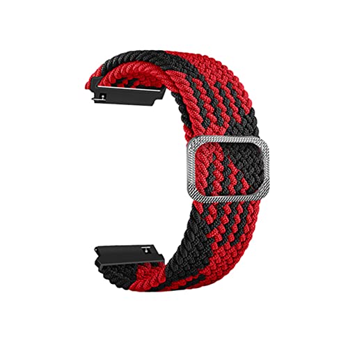 Feysentoe Armband Kompatibel für HuaWei B5 18mm Estrazarmband Uhrenarmband(rot schwarz) von Feysentoe