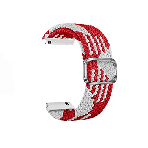 Feysentoe Armband Kompatibel für HuaWei B5 18mm Estrazarmband Uhrenarmband(rot und weiß) von Feysentoe