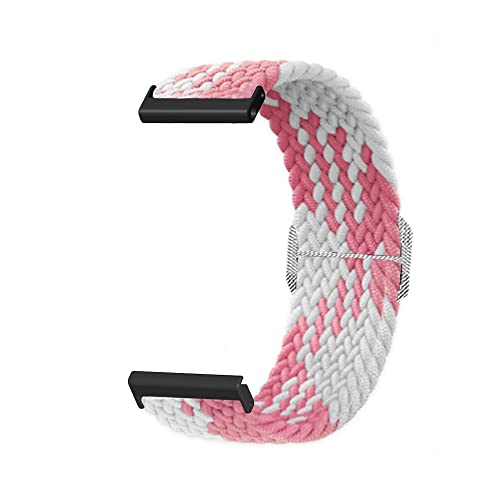 Feysentoe Armband Kompatibel für Suunto 7/9(baro)/D5i 24mm für Suunto spartan hr baro Estrazarmband Uhrenarmband(Pink und Weiß) von Feysentoe