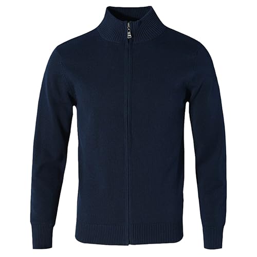 Ffnkrnfi Einfarbig Pullover Für Herren Weste Slim Fit Gestrickte Baumwolle Herbst Winter Casual Männer Kleidung, blu, XXL von Ffnkrnfi