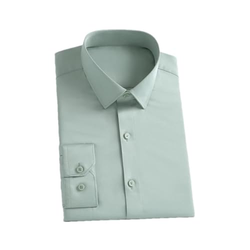 Ffnkrnfi Einfarbiges, Langärmliges Herrenhemd – Button-Down-Hemden Mit Normaler Passform, Knitterfreies Freizeithemd von Ffnkrnfi